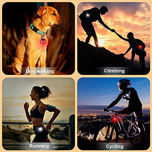 Dog Lights for Night Walking, Clip on USB Rechargeable Dog Collar Light, 3 Light Modes Dog Light, IP65 Waterproof Dog Light, LED Safety for Running, Camping, Climbing, Bike, 2 Pack