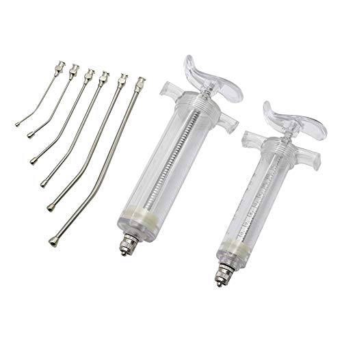 Adhere To Fly Baby Manual Feeding Syringe Set Feeding Tubes with 6 Pcs Curved Gavage Tubes and Stainless Steel Metal Feeding Spoon for Baby Birds Parrot Small Pet (20ML)