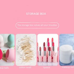 2Pcs Transparent Acrylic Qtip Holder Cotton Swab Organizer Bathroom Canister Storage Organization Makeup Organizer with Lid for Cotton Ball Cotton Swab Cotton Round Pads