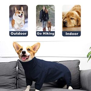 ROZKITCH Dog Winter Coat Soft Fleece Pullover Pajamas, Pet Windproof Warm Cold Weather Jacket Vest Cozy Onesie Jumpsuit Apparel Outfit Clothes for Small, Medium, Large Dogs Walking Hiking Travel Sleep