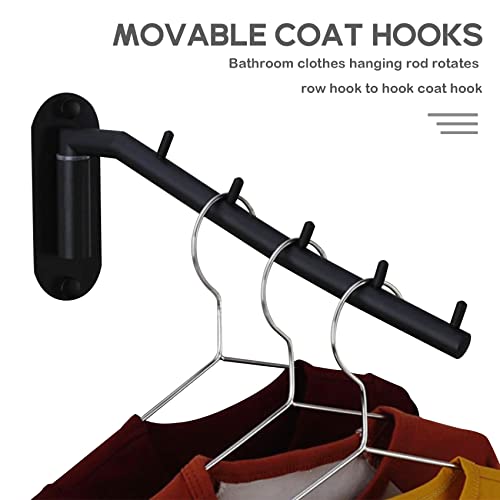 Useller Folding Clothes Hanger Rack, Steel Swing Arm Hook Holder,Clothing Hanging System Drying Closet Storage Organize