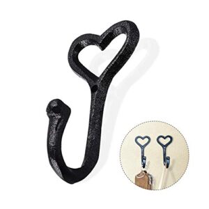 MNTT Decorative Wall Mounted Basic Wrought Iron Hooks,Cast Antique Organization Storage Cabinet Door Hanging Hat Bathroom Key Holder Rack Hanger(3pcs)