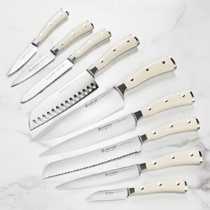 Wusthof Classic Ikon Creme 16 Piece Knife Set with Acacia Block