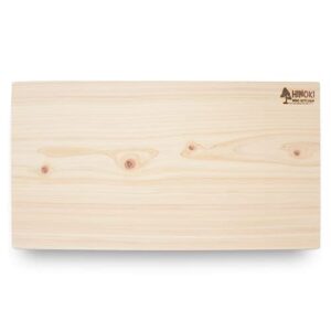 customgrips by siso safety hinoki wooden cutting board, premium grade reversible cutting board made of cypress wood, multipurpose chopping board for meat, vegetables and charcuterie