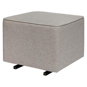 babyletto kiwi gliding ottoman in performance grey eco-weave, water repellent & stain resistant, greenguard gold and certipur-us certified