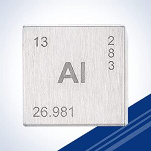aluminum element cube- engraved - 1"