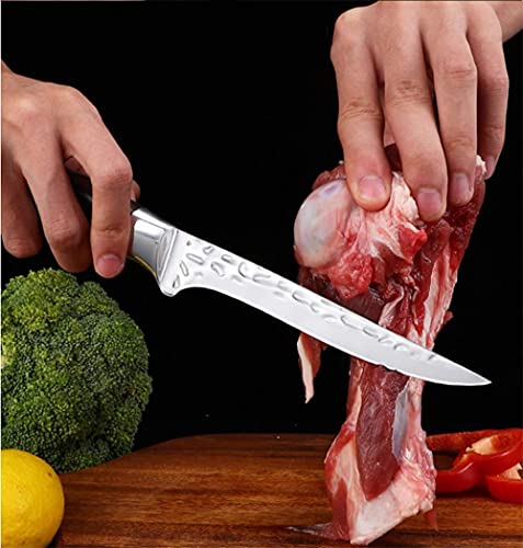 Kitory Boning Knife Forged Filleting Knife Razor sharp High-Carbon Stainless Steel Ergonomic Pakkawood Handle Professional Trimming Knife 7 INCH for Meat and Poultry