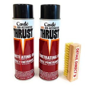 detail direct castle thrust penetrating oil kit includes 2-thrust, 1-mechanics hand and nail brush (2 pack)