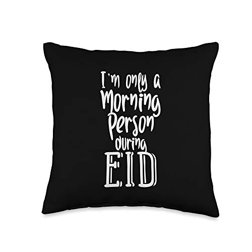 Morning Person Eid Funny Ramadan Gift Pillows Morning Person Eid Funny Ramadan Gift Throw Pillow, 16x16, Multicolor