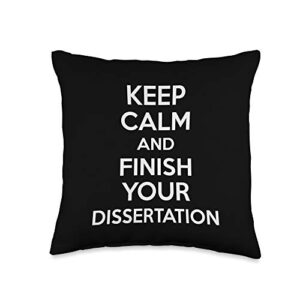 phd doctorate graduation gifts defense party phd student doctoral candidate gifts dissertation throw pillow, 16x16, multicolor