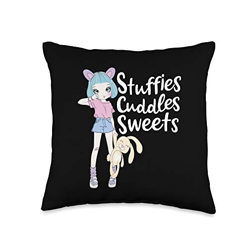 DDLG BDSM Submissive Daddy Owned Sexy Apparel DDLG Baby Girl BDSM Stuffies Cuddles Sweets Cute Graphic Throw Pillow, 16x16, Multicolor