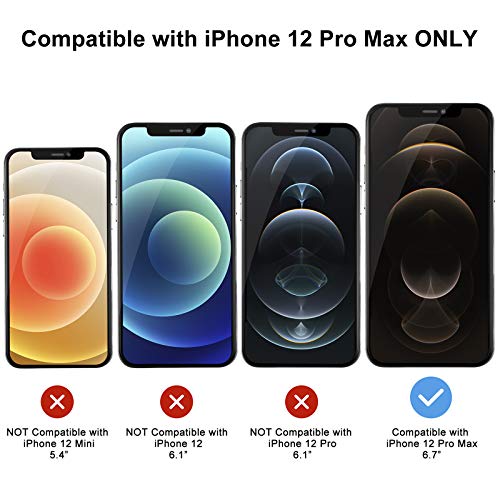 TECHO Privacy Screen Protector Compatible with iPhone 12 Pro Max Anti Spy Tempered Glass Film (Edge to Edge Full Coverage) (Case Friendly) (2 PACK) (6.7 inch)