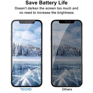 TECHO Privacy Screen Protector Compatible with iPhone 12 Pro Max Anti Spy Tempered Glass Film (Edge to Edge Full Coverage) (Case Friendly) (2 PACK) (6.7 inch)