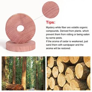 GOGOUP Cedar Rings for Hangers, Cedar Blocks for Clothes Storage 100% Natural Aromatic Cedar Wood for Closets and Drawers 24-Pack