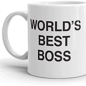 Deoqash Worlds Best Boss Mug, The Office- Best Boss Ever Mug Dunder Mifflin Ceramic Mug 11 oz, Gift for Boss Coworkers or Friends