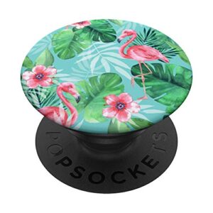 flamingo cute tropical animal lovers gift popsockets popgrip: swappable grip for phones & tablets