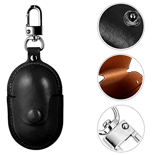 Hemobllo Wireless Earbuds Case Leather Headset Box Cover Shockproof Protective Case Compatible for Galaxy Buds Black