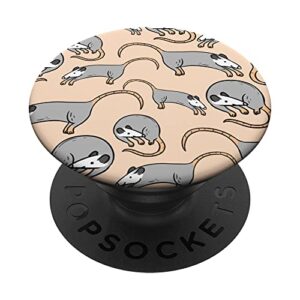 opossum pattern opossum lover gift popsockets swappable popgrip