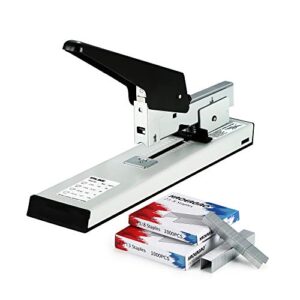 imlike heavy duty stapler with 2000 staples: 100 sheets high capacity office stapler, manual big stapler, metal large stapler for paper binding, include 23/8 & 23/13 staples each 1000pcs