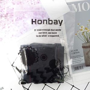 HONBAY 4PCS PU Leather Earphone Pouch Headphone Storage Bag with Snap Spring Closure for Carrying or Storing Headphones