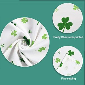 Hiasan Waterproof St Patricks Day Tablecloth Square, 52 x 52 Inch - Washable Shamrock Fabric Table Cloth for Spring and Outdoor Use