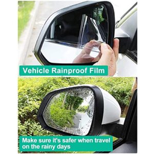 Car Rearview Mirror Waterproof Film - 6 Pieces Side Mirror Film Anti Fog Film for Car Rainproof Mirror Window Film Transparent Nano-Coated Protective Sticker for Cars Trucks Bus Side Windows