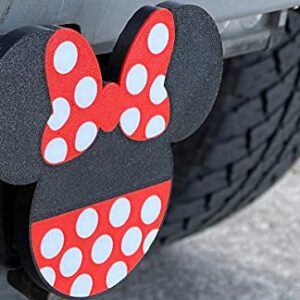 Minnie Mouse Cookie Trailer Hitch Cover, Rugged Plastic, Fits 2"