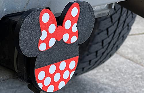 Minnie Mouse Cookie Trailer Hitch Cover, Rugged Plastic, Fits 2"