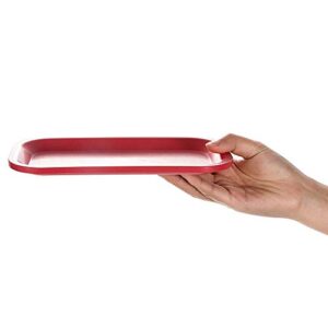 neranena tray plate 8.07" x 4.13" rounded smooth edges (red)