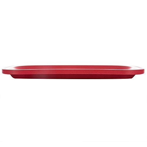 NeraNena Tray Plate 8.07" X 4.13" Rounded Smooth Edges (Red)