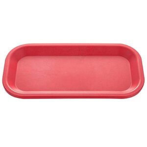 NeraNena Tray Plate 8.07" X 4.13" Rounded Smooth Edges (Red)