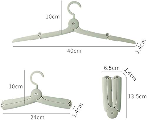 CHMHY 6 Pcs Folding Clothes Hangers, Travel Clothes Hanger Portable Folding Clothes Hangers and Save Space for Both Family and Travel Use