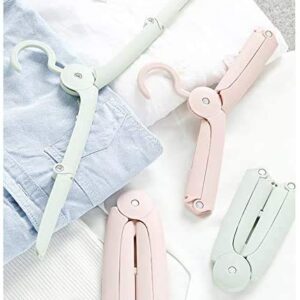 CHMHY 6 Pcs Folding Clothes Hangers, Travel Clothes Hanger Portable Folding Clothes Hangers and Save Space for Both Family and Travel Use