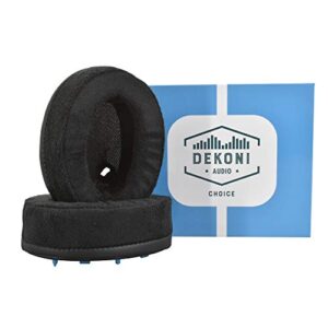 dekoni replacement for sony wh-1000xm4 wireless headphone earpads, foam ear cushions, 1 pair (choice suede, black)