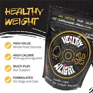 ROGUE PET SCIENCE Healthy Weight - Natural Weight Gainer For Dogs - High Calorie Tasty Dog Food & Cat Food Topper - Supports Weight Gain, Gut Health & Digestion - Helps Provide Natural Energy (1/2 lb)