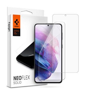 spigen neoflex screen protector designed for galaxy s21 (2021) [2 pack] - case friendly