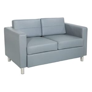 osp home furnishings pacific seating, loveseat, charcoal grey vinyl