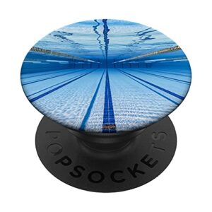 swimming pool blue water swimmer popsockets swappable popgrip