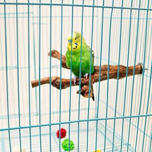 2 Packs Parrot Bird Perches,Natural Wild Grape Stick Grinding Paw Climbing Standing Cage Accessories Toy for 3-4 Parakeets, Budgies, Lovebirds,Cockatiels (Style-1)