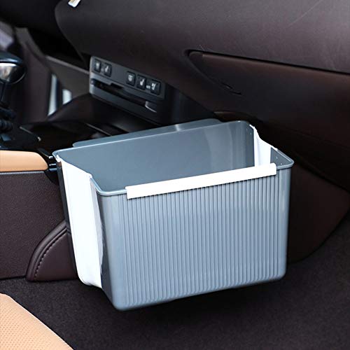 MoreChioce Foldable Garbage Can, 4L Hanging Garbage Bin Kitchen Collecting Tray Plastic Waste Bin for Cabinet Door Kitchen Car Bathroom Office and Bedroom,Gray