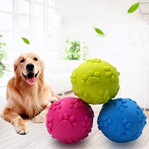 Nlmskzzy Dog Squeaky Balls ，Dog Balls for Small Medium Large Dogs Squeaky Toy Balls 3 Pcs