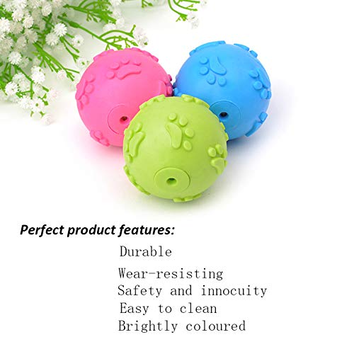 Nlmskzzy Dog Squeaky Balls ，Dog Balls for Small Medium Large Dogs Squeaky Toy Balls 3 Pcs