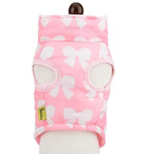 New Various Pet Cat Dog Soft Padded Vest Harness Small Dog Clothes Pink Bow XL