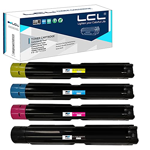 LCL Compatible Toner Cartridge Replacement for Xerox Versalink C7020 C7025 C7030 106R03741 106R03744 106R03743 106R03742 (4-Pack Black Cyan Magenta Yellow)