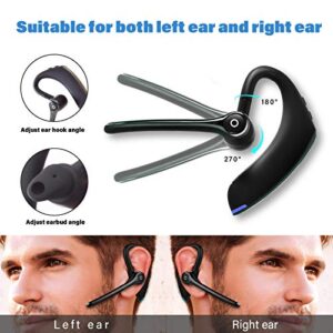 RicoRich Bluetooth Headset,Wireless Bluetooth Earpiece Earphone with Noise Cancelling Earbuds Mic,V5.1 for iPhone Android Cell Phones Driving/Business/Office/Trucker