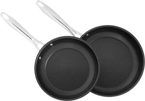 cuisinart 8922-810ns professional series 2-piece stainless steel nonstick skillet set, 2-pack