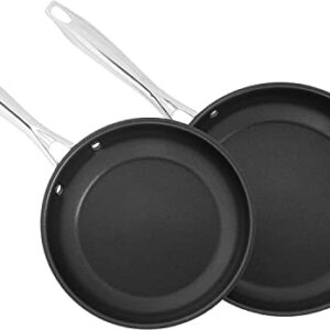 CUISINART 8922-810NS Professional Series 2-Piece Stainless Steel Nonstick Skillet Set, 2-Pack