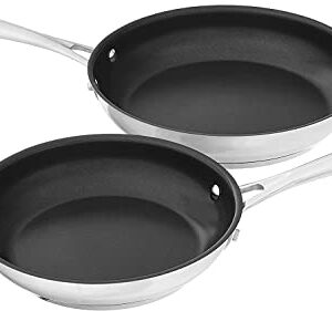 CUISINART 8922-810NS Professional Series 2-Piece Stainless Steel Nonstick Skillet Set, 2-Pack