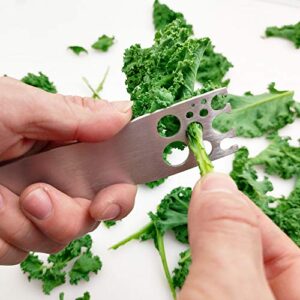 Set of 2 Stainless Steel Herb Stripper, Kitchen Gadgets Tools for Kale,Chard,Mint,Thyme, Basil,Collard Greens,Rosemary and More (2 PCS Stripper Herb)