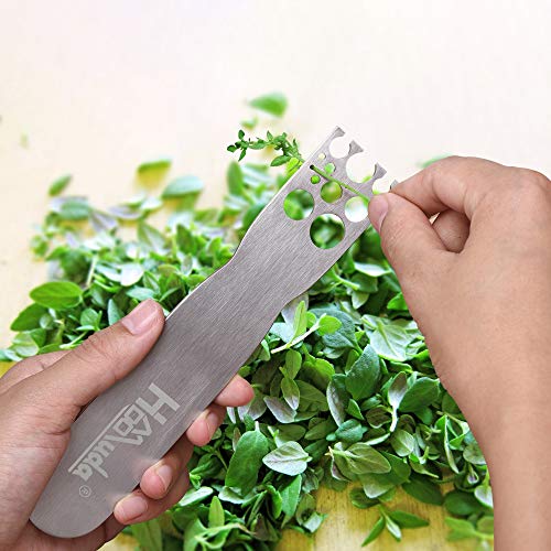 Set of 2 Stainless Steel Herb Stripper, Kitchen Gadgets Tools for Kale,Chard,Mint,Thyme, Basil,Collard Greens,Rosemary and More (2 PCS Stripper Herb)